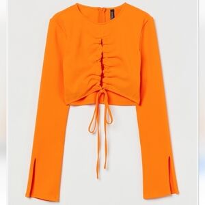 H&M Cut Out Tie Front Blouse. Size Med